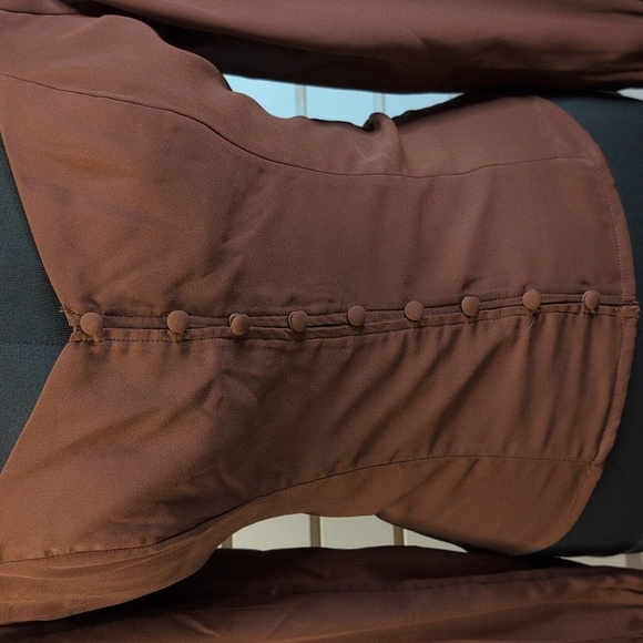 Abercrombie & Fitch Sweetheart Button Down Blouse Brown Size Small NWT - Picture 7 of 8